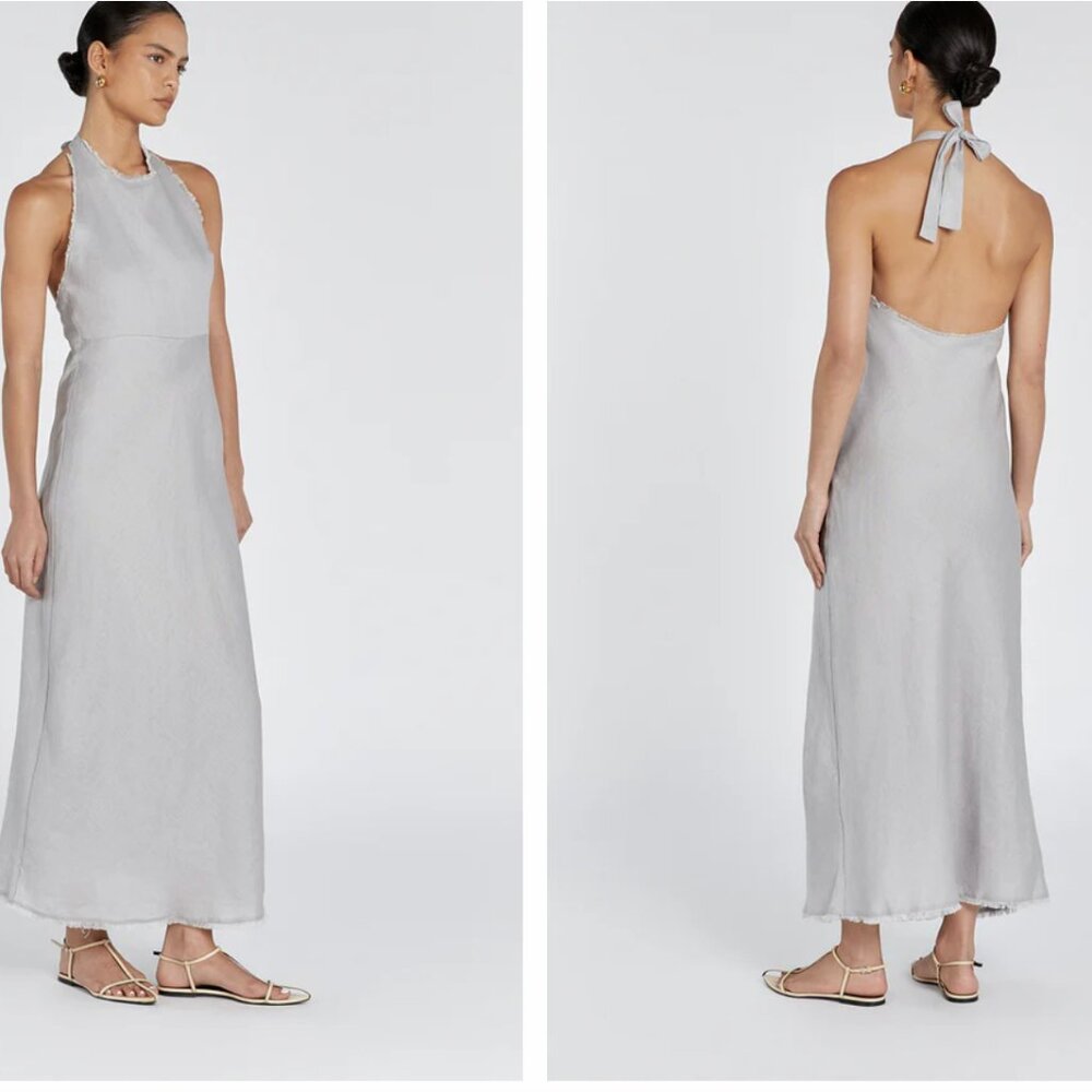 DISSH Light Gray Halter Maxi Dress